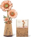 زهرة الجربيرا البرتقالية – ديكور خشبي ثلاثي الأبعاد فاخر (Orange Gerbera Daisy)