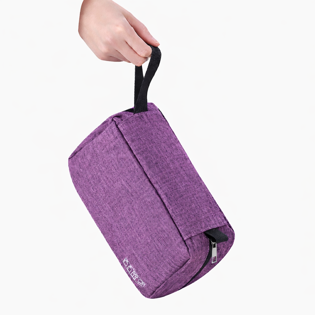 حقيبة تنظيم أدوات السفر متعددة الأقسام مقاومة للماء – لون بنفسجي (Purple Travel Organizer Bag)