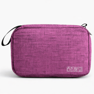 Alternative view of حقيبة تنظيم أدوات السفر متعددة الأقسام مقاومة للماء – لون وردي (Burgundy Travel Organizer Bag)