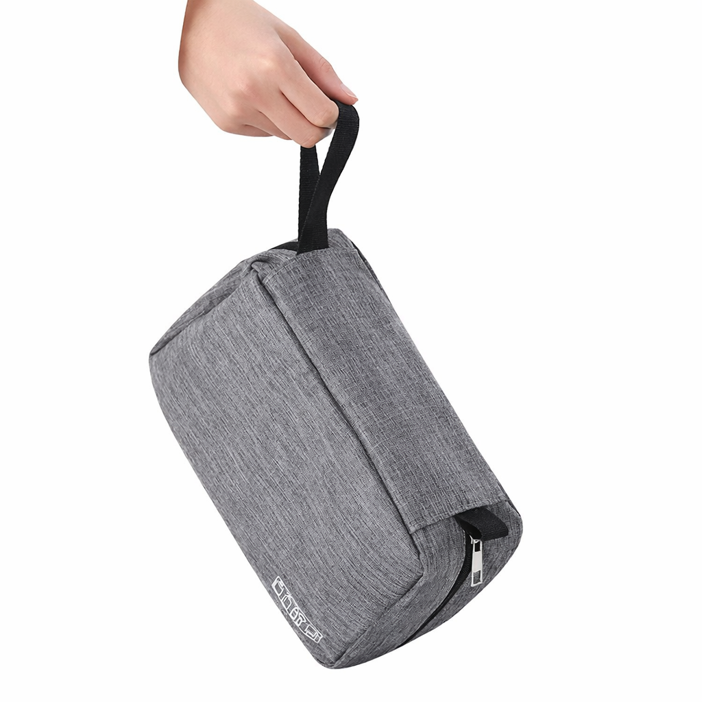 حقيبة تنظيم أدوات السفر متعددة الأقسام مقاومة للماء – لون رمادي (Grey Travel Organizer Bag)