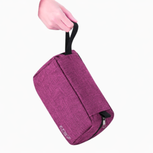 حقيبة تنظيم أدوات السفر متعددة الأقسام مقاومة للماء – لون وردي (Burgundy Travel Organizer Bag)