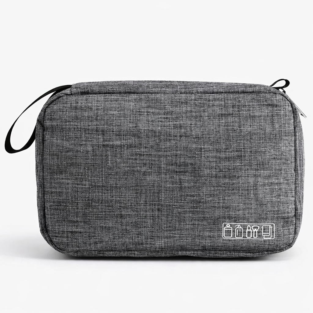 حقيبة تنظيم أدوات السفر متعددة الأقسام مقاومة للماء – لون رمادي (Grey Travel Organizer Bag) - الصورة 5