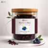 شاي التوت الأزرق العشبي الطبيعي 100 جم في عبوة زجاجية بغطاء بامبو من HYMI Infinity