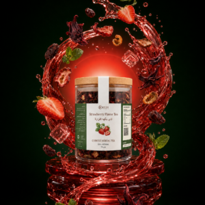⁦شاي أعشاب بنكهة الفراولة – 70 جم Strawberry Flavored Herbal Tea – 70g⁩ - الصورة ⁦3⁩