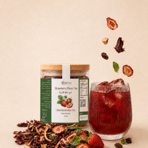 شاي أعشاب بنكهة الفراولة – 70 جم Strawberry Flavored Herbal Tea – 70g