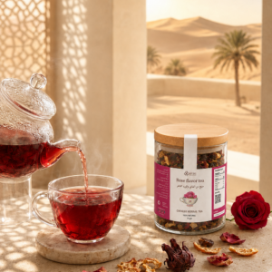 ⁦شاي أعشاب بنكهة الورد – 70 جم Rose Flavored Herbal Tea – 70g⁩ - الصورة ⁦4⁩