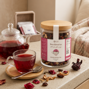 شاي أعشاب بنكهة الورد – 70 جم Rose Flavored Herbal Tea – 70g
